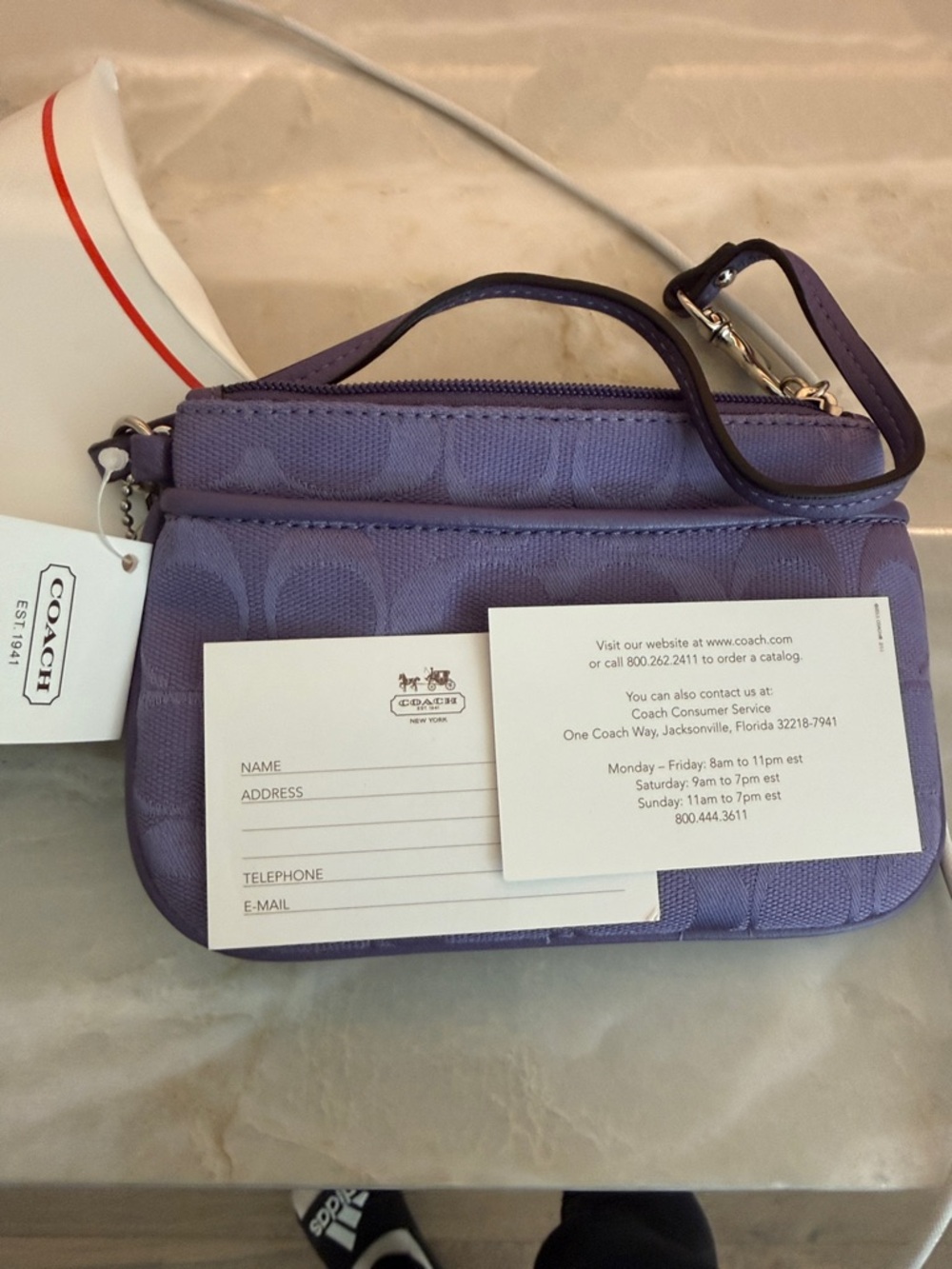 Coach Purple Signature Small Wristlet - Picture 3 of 6